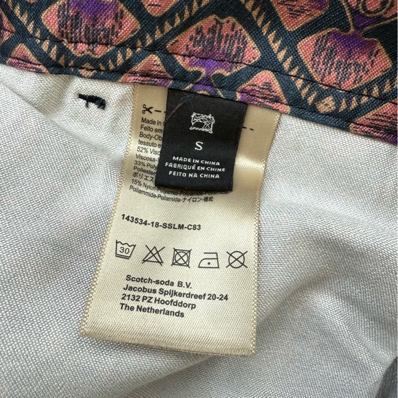 Scotch & Soda Silk Print Pajama Suit Co-ord Set - Picture 10 of 10